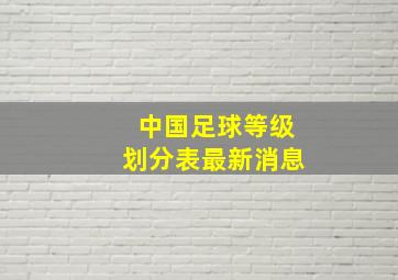 中国足球等级划分表最新消息