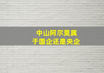 中山阿尔莫属于国企还是央企