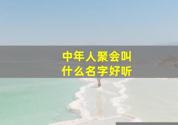 中年人聚会叫什么名字好听