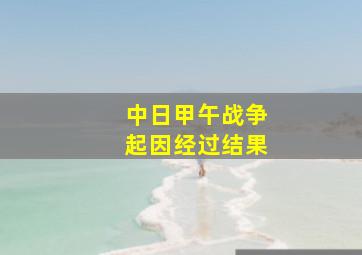 中日甲午战争起因经过结果