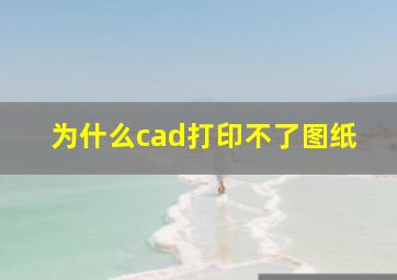 为什么cad打印不了图纸