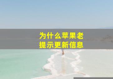 为什么苹果老提示更新信息