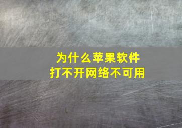 为什么苹果软件打不开网络不可用