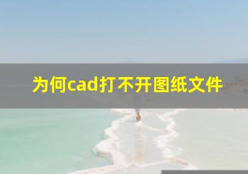 为何cad打不开图纸文件