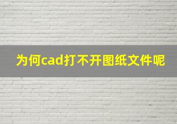 为何cad打不开图纸文件呢