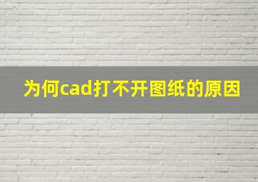 为何cad打不开图纸的原因