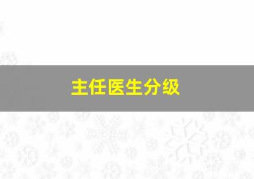 主任医生分级