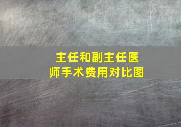 主任和副主任医师手术费用对比图