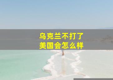 乌克兰不打了美国会怎么样