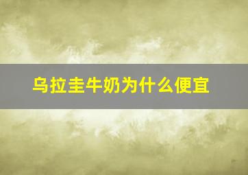 乌拉圭牛奶为什么便宜