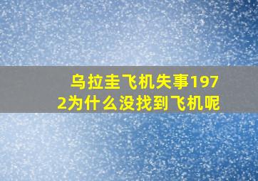 乌拉圭飞机失事1972为什么没找到飞机呢