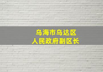 乌海市乌达区人民政府副区长