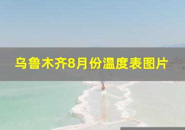 乌鲁木齐8月份温度表图片