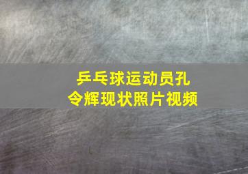 乒乓球运动员孔令辉现状照片视频