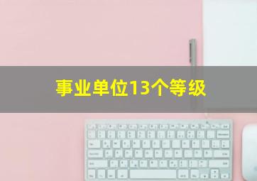 事业单位13个等级