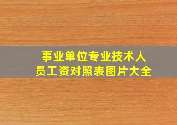 事业单位专业技术人员工资对照表图片大全