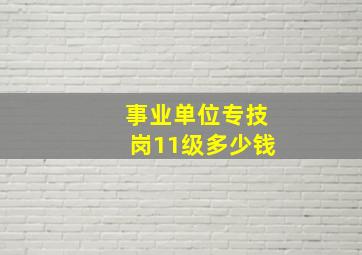 事业单位专技岗11级多少钱