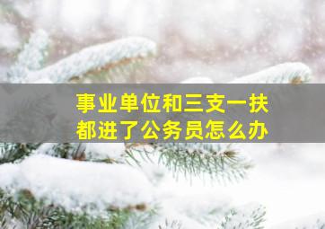 事业单位和三支一扶都进了公务员怎么办