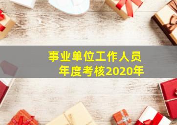 事业单位工作人员年度考核2020年