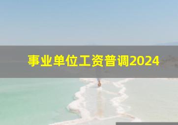 事业单位工资普调2024