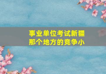 事业单位考试新疆那个地方的竞争小