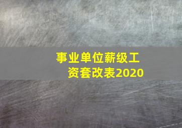 事业单位薪级工资套改表2020