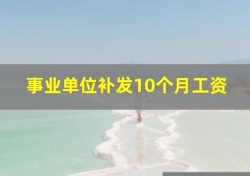 事业单位补发10个月工资