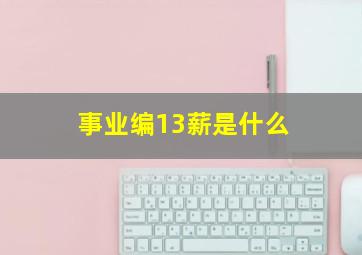 事业编13薪是什么