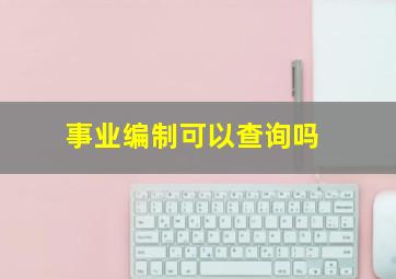 事业编制可以查询吗