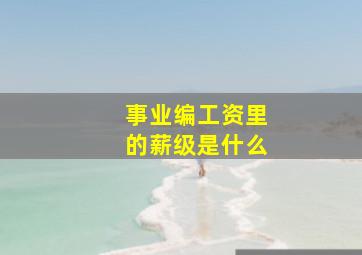 事业编工资里的薪级是什么