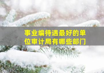 事业编待遇最好的单位审计局有哪些部门