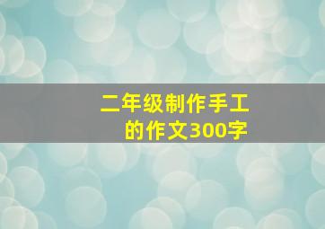 二年级制作手工的作文300字