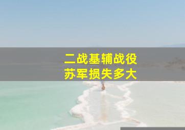 二战基辅战役苏军损失多大