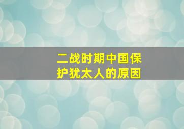 二战时期中国保护犹太人的原因