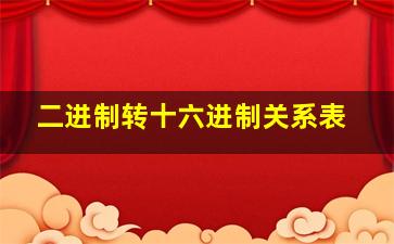 二进制转十六进制关系表