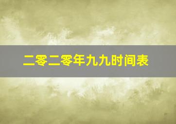 二零二零年九九时间表