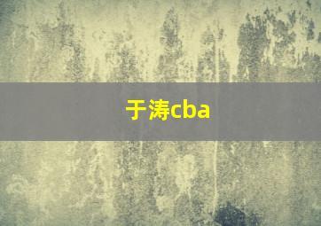 于涛cba