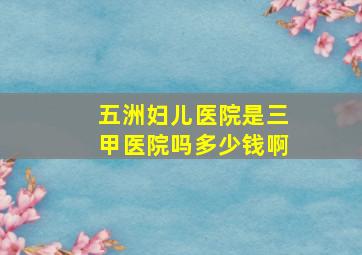 五洲妇儿医院是三甲医院吗多少钱啊