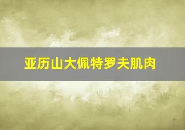 亚历山大佩特罗夫肌肉