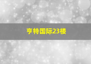 亨特国际23楼