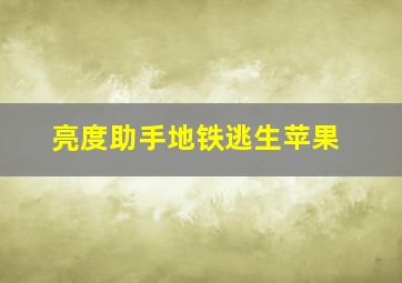 亮度助手地铁逃生苹果