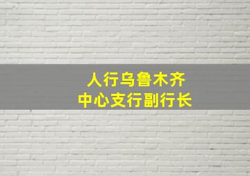 人行乌鲁木齐中心支行副行长