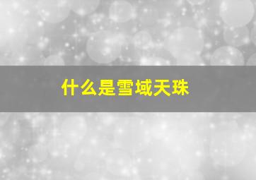 什么是雪域天珠