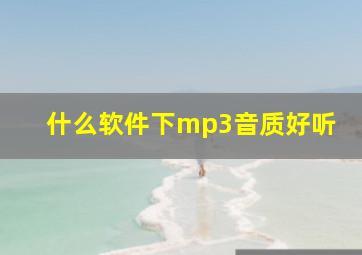 什么软件下mp3音质好听