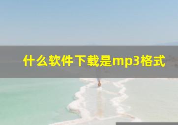 什么软件下载是mp3格式