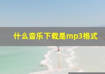 什么音乐下载是mp3格式