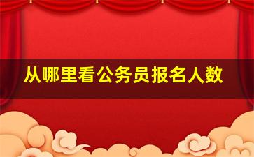 从哪里看公务员报名人数