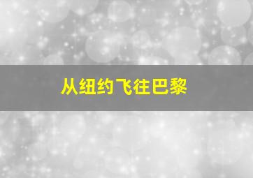 从纽约飞往巴黎