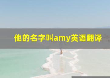 他的名字叫amy英语翻译