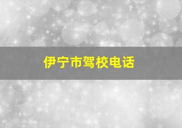 伊宁市驾校电话